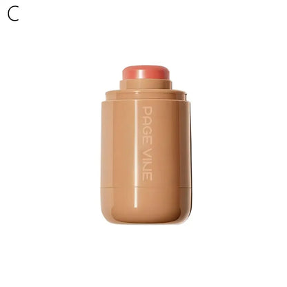 PAGE VINE Pocket Blush Stick Lip And Cheek Hydrating Stick Natural Rouge Powder Blush Cream Lipstick Cheek Easy To Apply Color