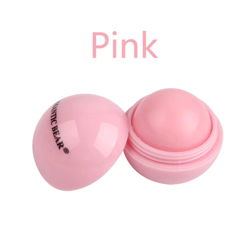 Cute Ball Shaped Lip Balm - Hydrating, Soothing, and Long-Lasting Lip Plumper with Non-Stick Cup for Preventing Frost Cracking a