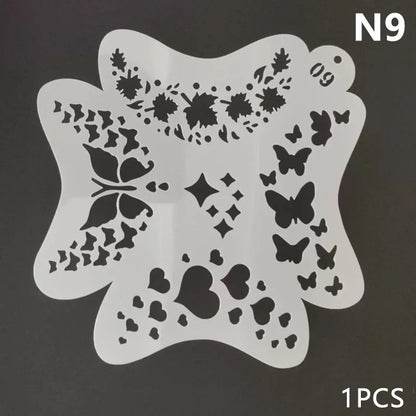 Stencils For Body Painting Face Art Stamps Temporary Tattoos Reusable Stencils Plastics