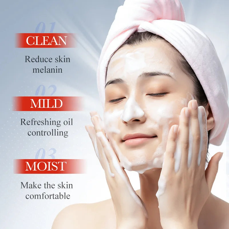 100ml Kojic Acid Skin Care Facial Wash Mild Oil Control Deep Moisturizing Cleansing and Nonirritating Face Cleanser Face Wash