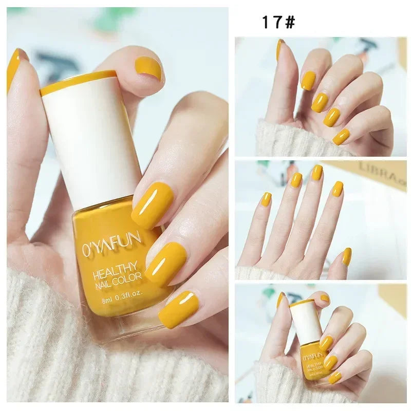 40 Colors Autumn Brown Colors Series Gel Varnish Water Based Nail Polish  Water Based No Baking Quick Dry Peel Off Nail Varnish
