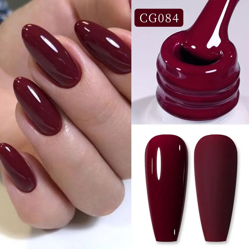 BORN PRETTY 10ml Blood Red Jelly Gel Nail Polish Halloween Nails Art Gel Polish Sheer Translucent Nail Gel for Winter Manicure