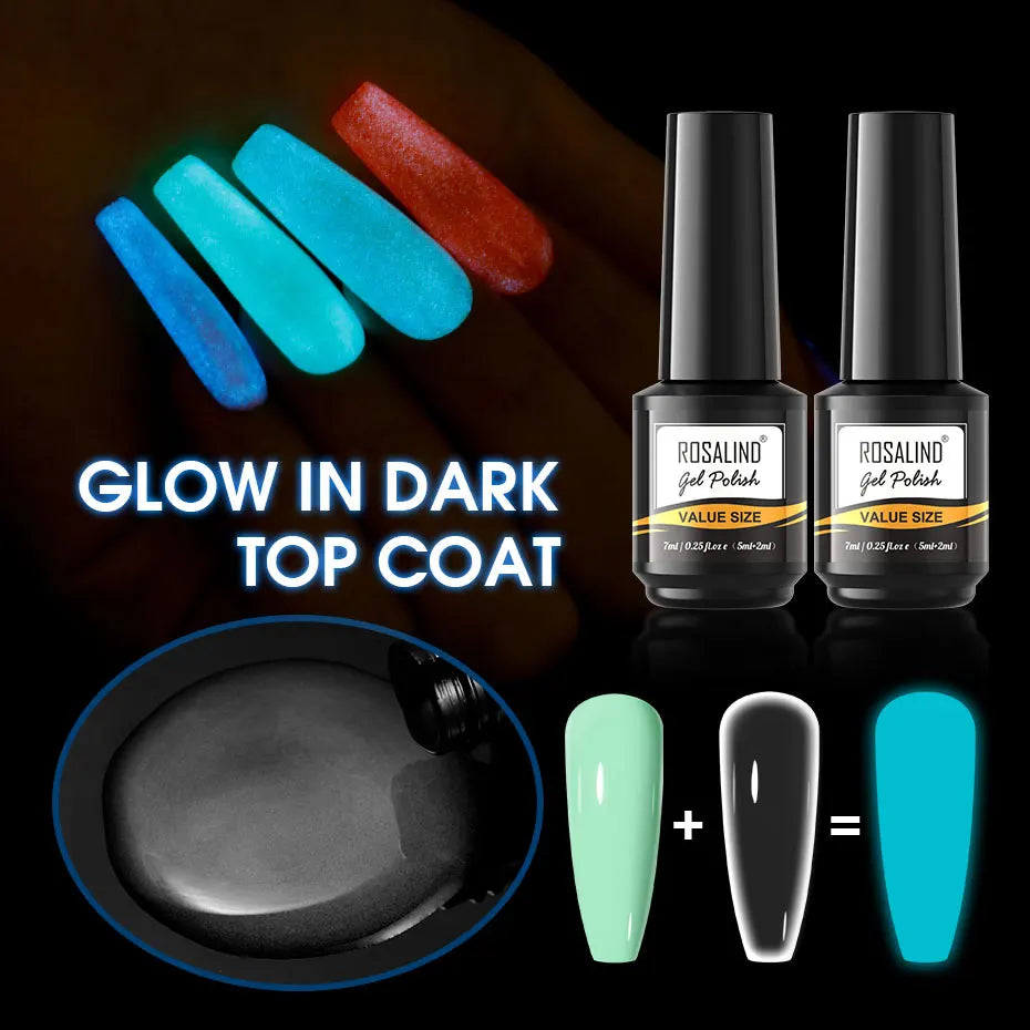 ROSALIND 7ml/15ml Summer Green Gel Nail Polish Semi Permanent Nail Art Manicure Soak Off Top Base Matt Hybrid Varnishes UV Gel