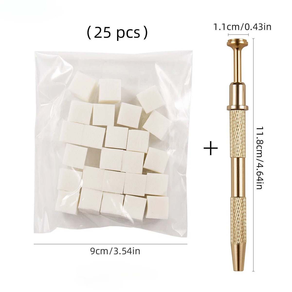 25/50/100Pcs Square Nail Art Sponge Set Gradient Nail Brushes Gel Polish Design Nail Sponge Grab Pen Manicure Supplies 229w