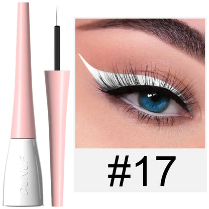 Matte Dark Green Liquid Eyeliner Pencil Waterproof Makeup Colorful Liquid Eye Liner Ultra-thin Long-Lasting Quick-Dry Eye Liner