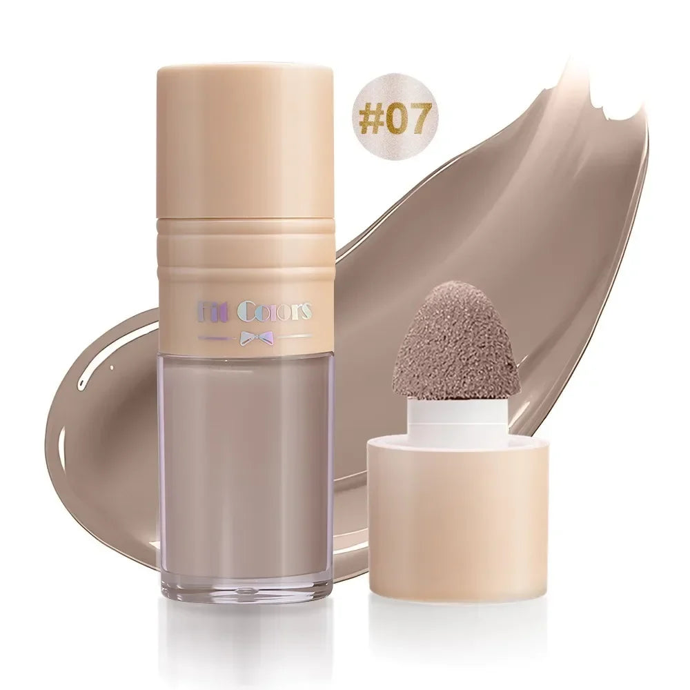 14 Colors Matte Liquid Blush Contour Highlighter Waterproof Long Lasting Sponge Brush Head High Pigment Blusher Brighten Bronzer