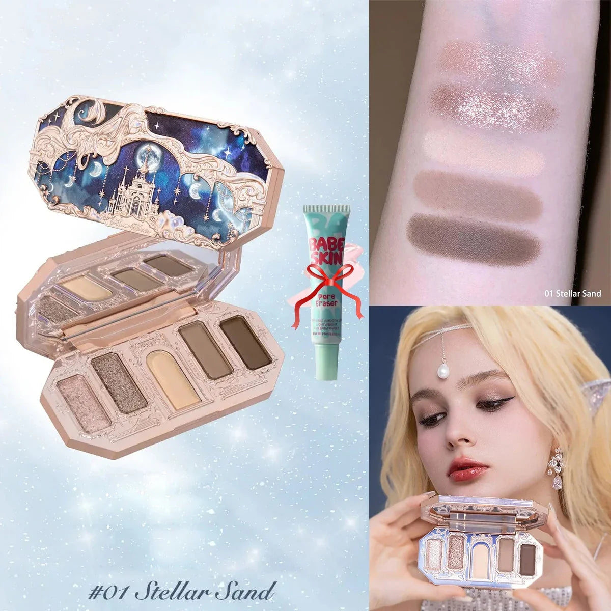 Flower Knows Chocolate Wonder-Shop 8-Color Eyeshadow Palette