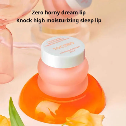 Gentle Lip Scrub Lip Mask 20ml Vitamin C Lemon Candy Sugar Scrub Overnight Repair Moisturizing Nourish Dry Lips Treatment
