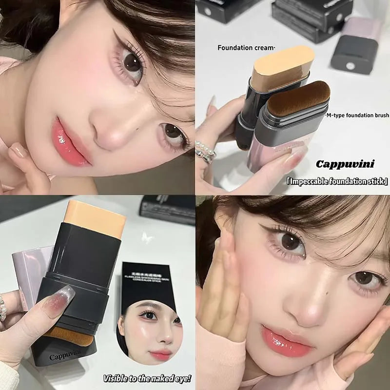 2-in-1 Concealer & Foundation Stick - Full Coverage for Acne Scars - Radiant Dewy Finish - Natural Skin-Like