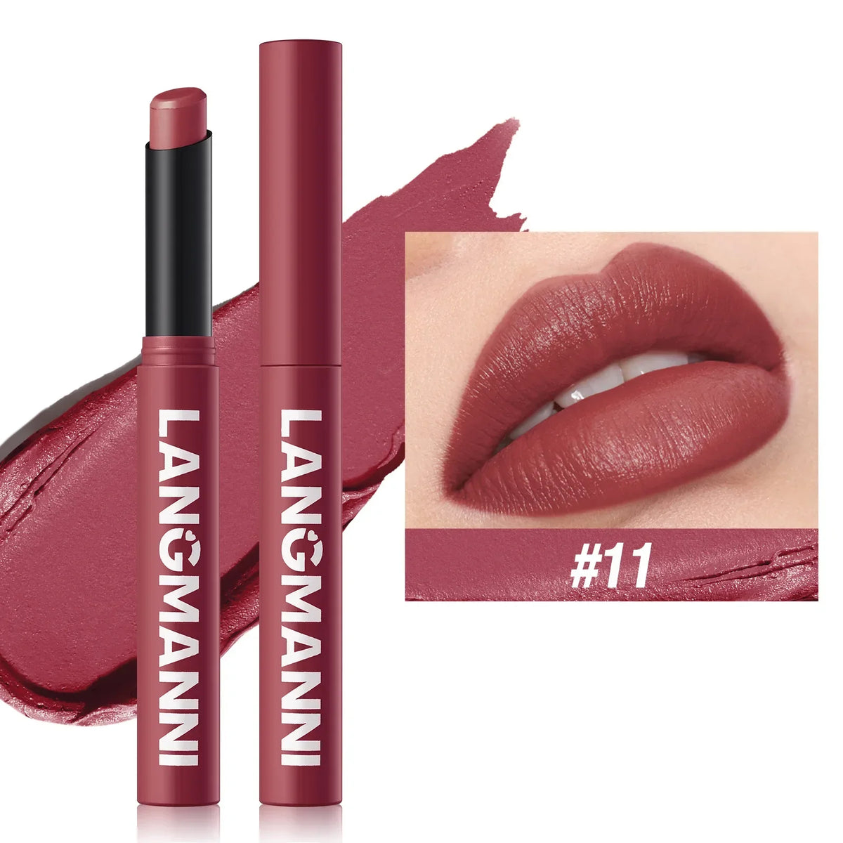 12 Color Matte Lipstick Non-Stick Cup Long-Lasting Velvet Finish Lipstick Pen  Smooth Matte Lip Color Waterproof Non-Fading