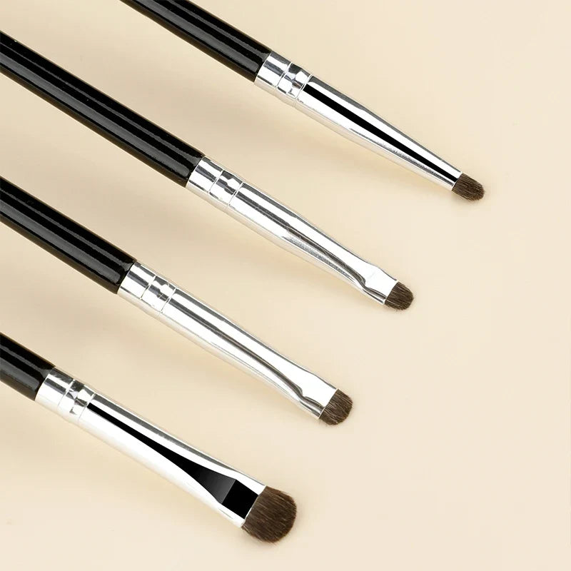 4pcs small eyeshadow brush Detail Makeup Brush Pony Hair Eye Makeup Eyeliner Brush Fine Smudge Concealer Portable Set