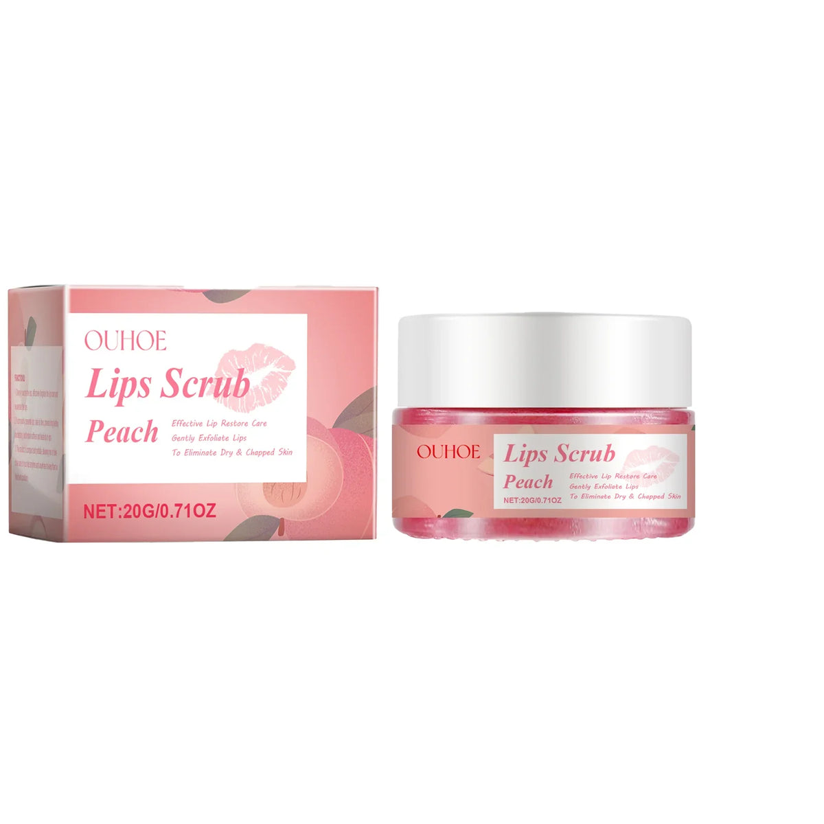 Peach Lip Care Scrub Lip Balm Cream Exfoliating Moisturizing Nourish Skin Repair Fine Lines Dead Skin Smooth Skin Care Hydrating