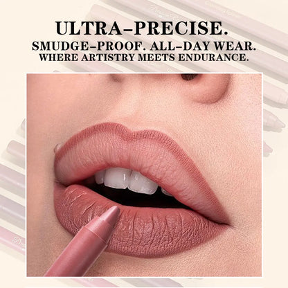 12Pcs/Set Lip Liner Set Waterproof and Sweat-Proof, Delicate Texture, Non-Smudged, Outline Lip Shape, Essential Lip Liner for Novices, Holiday Party, Valentine's Day Gift, Lip Liner Set