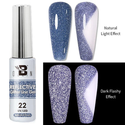 5ML Gold Silver Metallic Liner Paint Gel Polish Chrome Mirror Metal Effect Super Bright French UV LED Semi Permanent Nail Gel