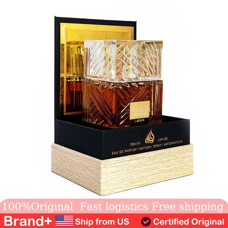 Lattafa Khamrah Vanilla Warm Spicy Amber Cinnamon Eau De Parfum Long-Lasting Fragrance for Unisex 100ML Long Lasting Fragrance