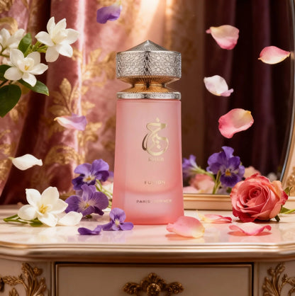 Paris Corner Khair Fusion Lychee 3.4 Fl Oz,Unisex Fruity Floral Perfume,Lychee Blackcurrant Red Apple Enchanting Aroma