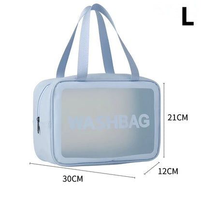 Portable Travel Wash Bag Female Transparent Waterproof Makeup Storage Pouch Large Capacity Cosmetic Organizer Beauty Women Case