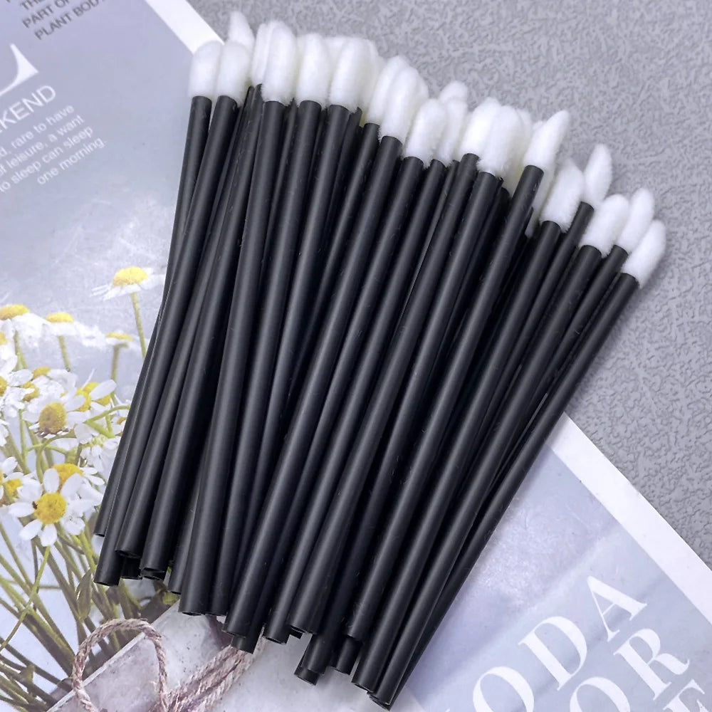 500pcs Lip Brush Disposable Lipstick Brush Eyelash Microbrush Mascara Wands Applicator Swab Eyelash Extension Tools Wholesale