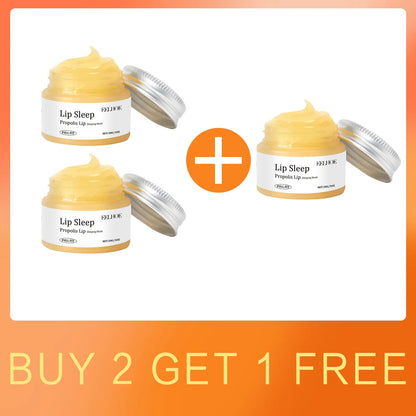 EELHOE Propolis Night Lip Mask Hydrating and Moisturizing Exfoliating Anti Freezing and Chapping Repair Skin Care Lip Balm 30g