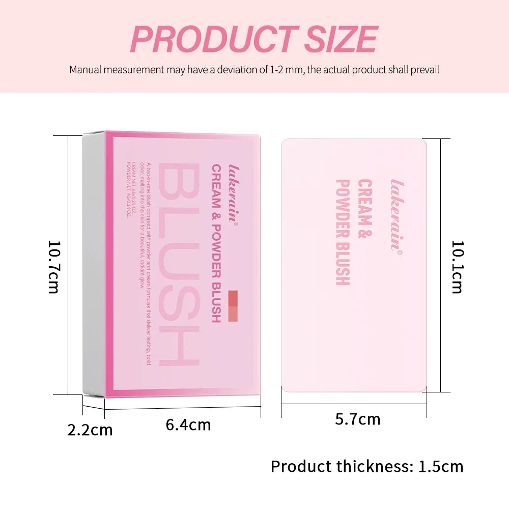 Blush Juvia's Cream Powder Matte Blush Makeup Rose Pan Long-lasting Wearing High Pigment Natural Matte Blush Duo Cosmtics