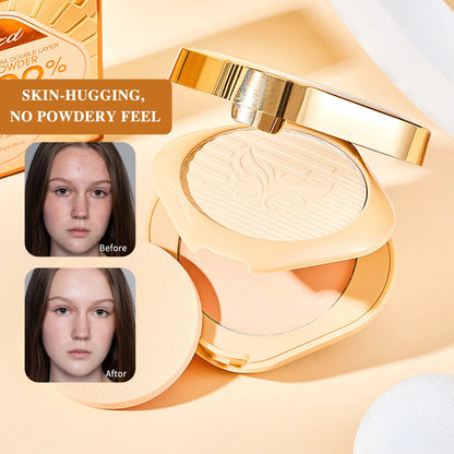 Snail Water Transparent Double Layer Powder Lightweight Without Caking Both Setting and Touch-Up Makeup