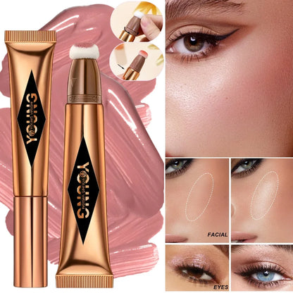 YOUNG VISION air cushion, powder blusher, high gloss stick, makeup liquid, rouge, 6 colors optional