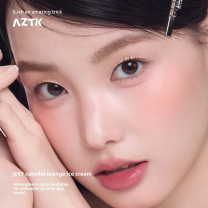 AZTK Liquid Blush Highlighter Contour Stick - Creamy Matte Natural Flush,Face Sculpting & Lifting Effect,Long Lasting Cheek Tint