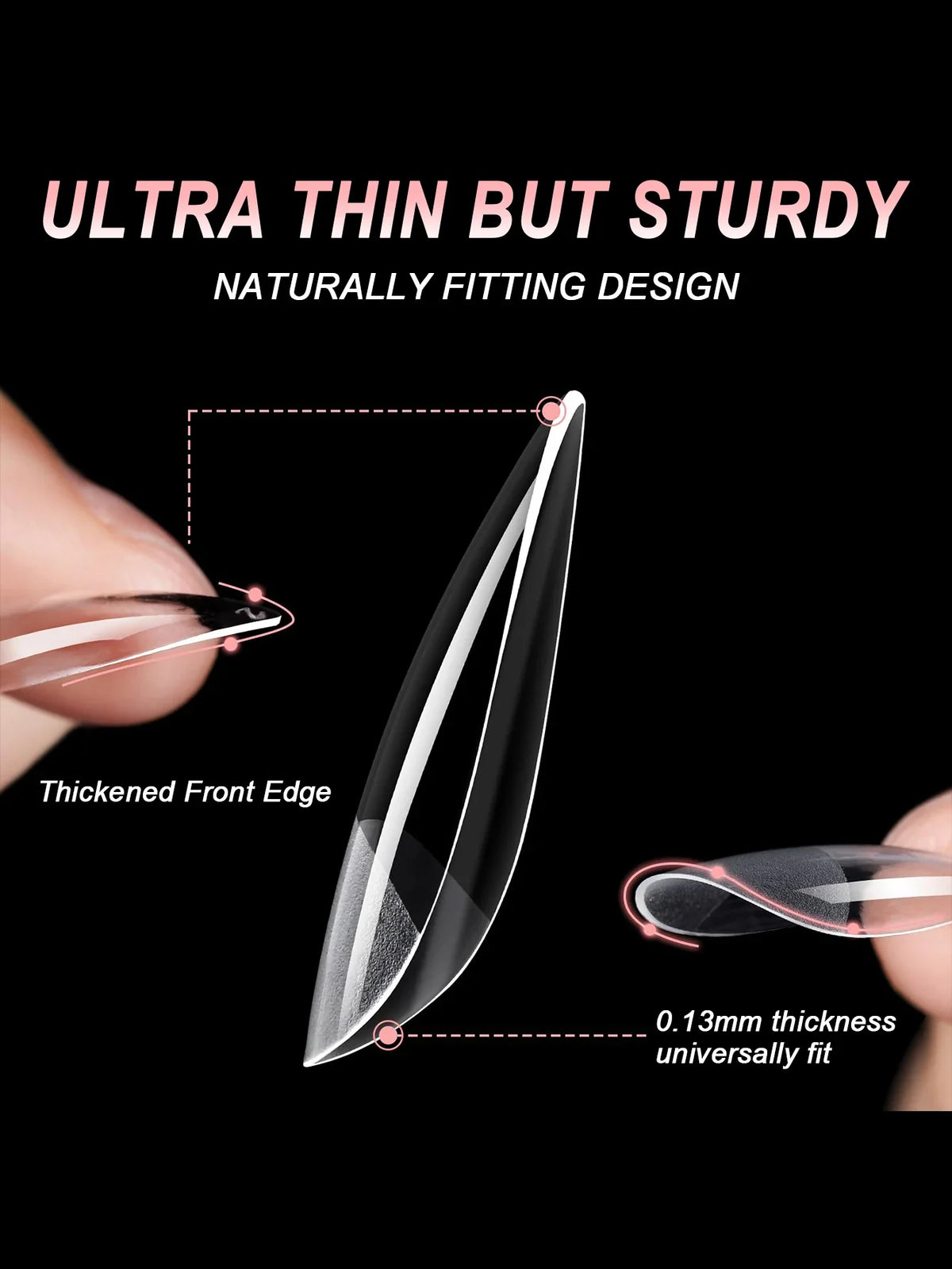 100/600Pcs Short Almond Nail Tips Soft Gel Nail Tips Full Cover False Nail Tips For Acrylic Nails  Salon Home Press On Nails