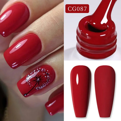 BORN PRETTY 10ml Blood Red Jelly Gel Nail Polish Halloween Nails Art Gel Polish Sheer Translucent Nail Gel for Winter Manicure