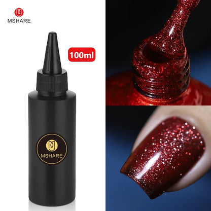 MSHARE 100ML Nail Gel Polish Soak Off UV LED Nails Vernis Semi Permanent Varnish Polish White Red Nail Gel Art