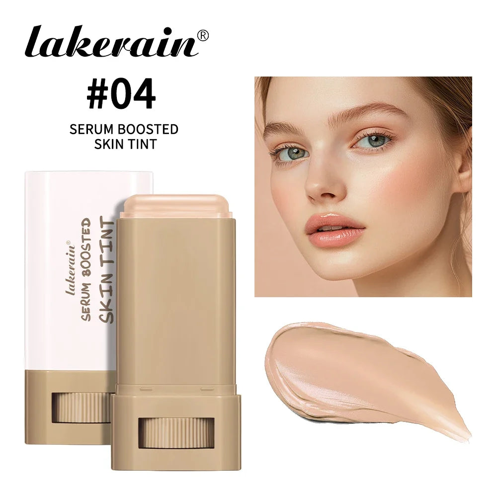 Skin Tint Foundation Stick Eraser Concealer Foundation Stick Serum Boosted Smooth Plumper Hight Coverage Travel Bronze Foundatio