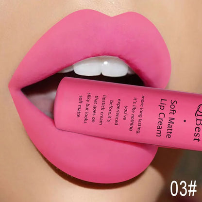 Hot Velvet Matte Nude Lip Gloss Sexy Long Lasting Non-stick Cup Nude Red Liquid Lipstick Waterproof Make-up for Women Cosmetic