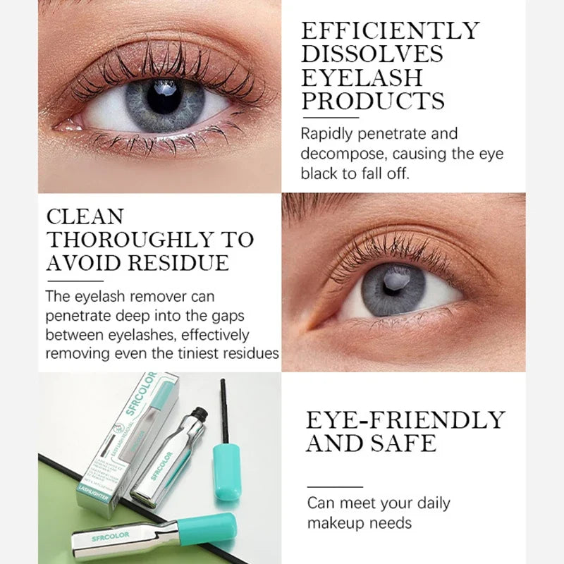 Eye-Specific Remover Oil for Lashes, Deep Clean Mild Formula, Quick Removing Non-Irritating, Daily Eye Cleansing Essential