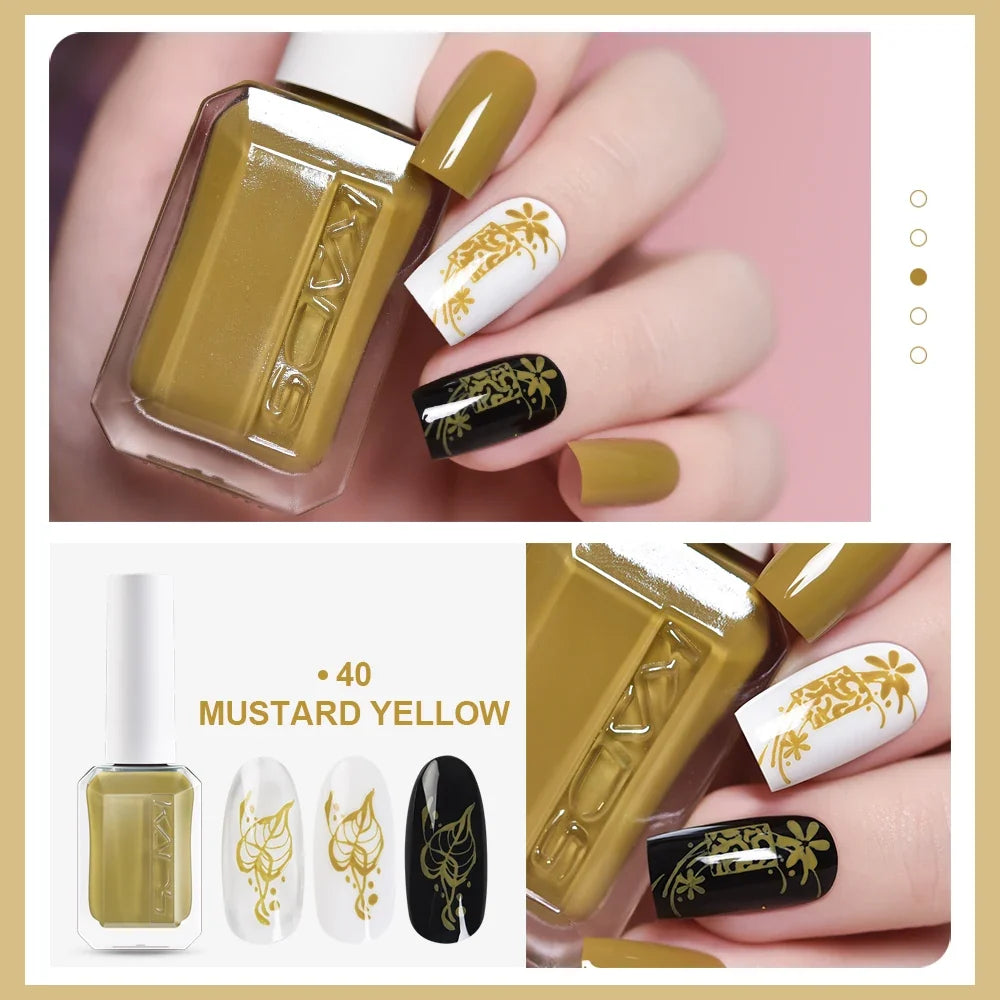 KADS Professional 11ml 24 Colors Nail Stamping Polish Gold Silver Nails Art Varnish for Stamping Plate DIY Nail Printing Polish