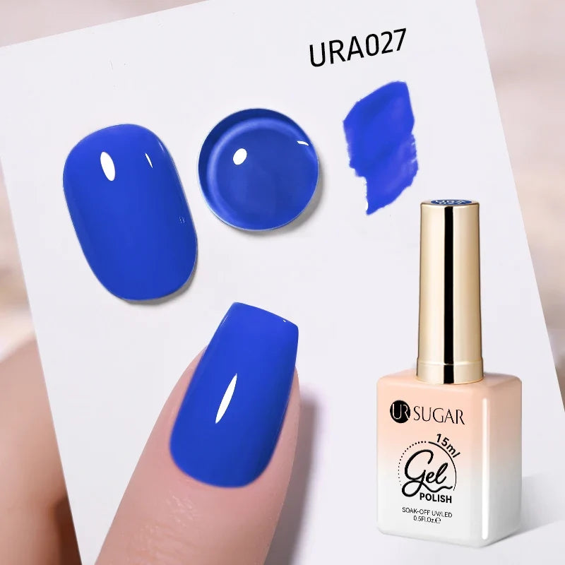UR SUGAR 15ml Fiber Rubber Base Gel Upgrade Broken Nail Repaired Fiberglass Clear Quick Building UV Construction Gel Soak Off