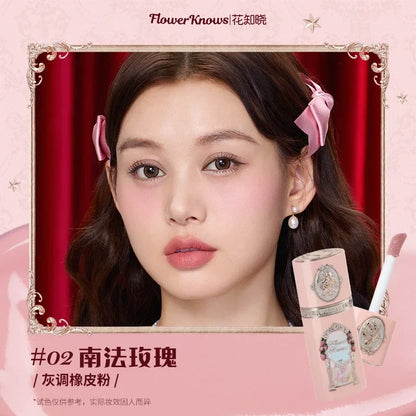 Flower Knows Strawberry Cupid Collection Liquid Blush Makeup for Cheeks Matte Finish Face Blushes Cream For Healthy Natural