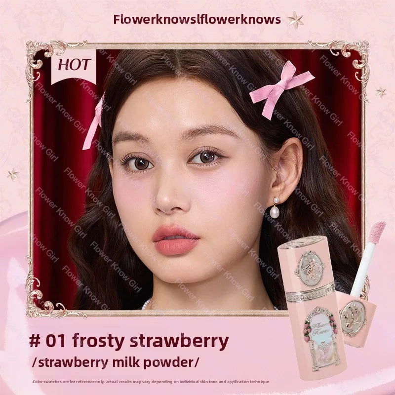 Flower Knows Strawberry Cupid Collection Liquid Blush 7g Silky Cream Skin Effect Lightweight adhesive skin-like finish Makeup