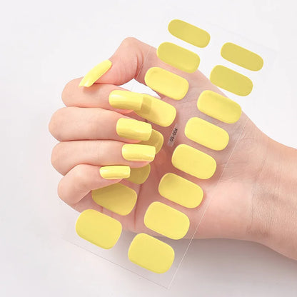 Pink Nude Full Cover Nail Sticker Gradient Color Self-Adhive Simple Full Nail Wraps DIY Thermal Effect Nail Art Making Manicur