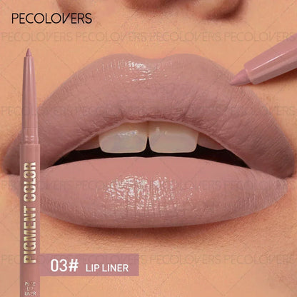 1PC 2-in-1 Lip Liner&Lip Gloss Pen-Matte Colors&Waterproof Long-Lasting ,Velvety Pencil for Plump Lip Outline, Easy Application