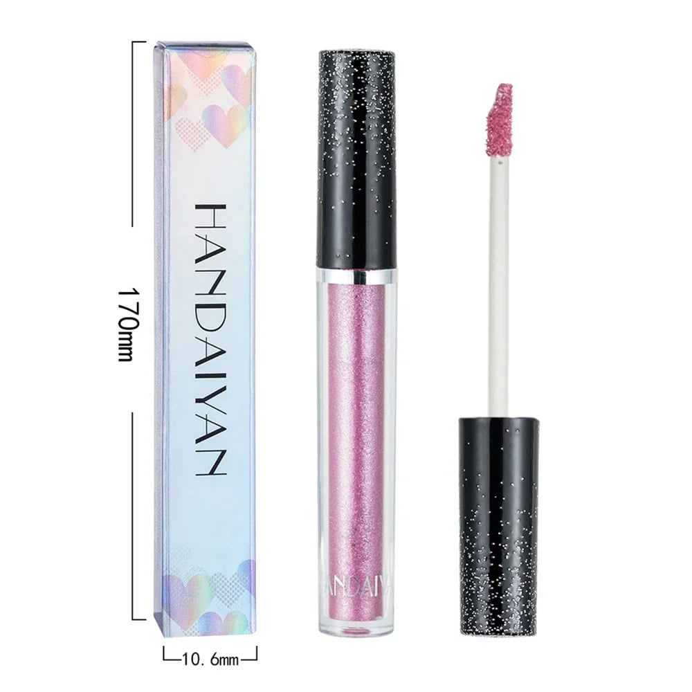 HANDAIYAN Liquid Eyeshadow Metallic Diamond Shiny Eye Liner Pen Giltter Eyeshadow Palette Lasting Shimmer Brighten Cosmetics