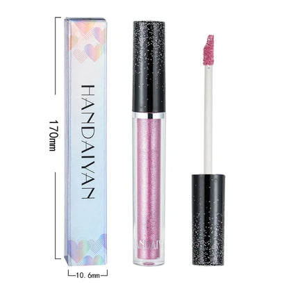 HANDAIYAN Liquid Eyeshadow Metallic Diamond Shiny Eye Liner Pen Giltter Eyeshadow Palette Lasting Shimmer Brighten Cosmetics