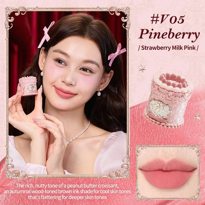 Flower Know Strawberry Rococo Cloud Liquid Lipstick Cream Lip Glaze Matte Milk Tea korean Makeup Long Lasting Lipgloss