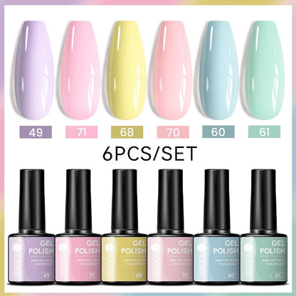 UR SUGAR 7ml All Season Gel Nail Polish Set Nude Pink Red Glitter Semi Permanent UV Gel Kits All For Manicure Soak Off Vernis