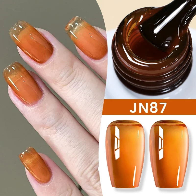 BORN PRETTY Milky White Jelly Nude Gel Nail Polish 10ml White Translucent Soak Off Gel Vernis Semi Permanent Need UV Light Cure