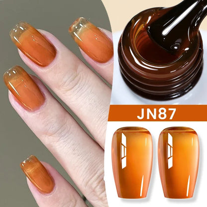 BORN PRETTY Milky White Jelly Nude Gel Nail Polish 10ml White Translucent Soak Off Gel Vernis Semi Permanent Need UV Light Cure