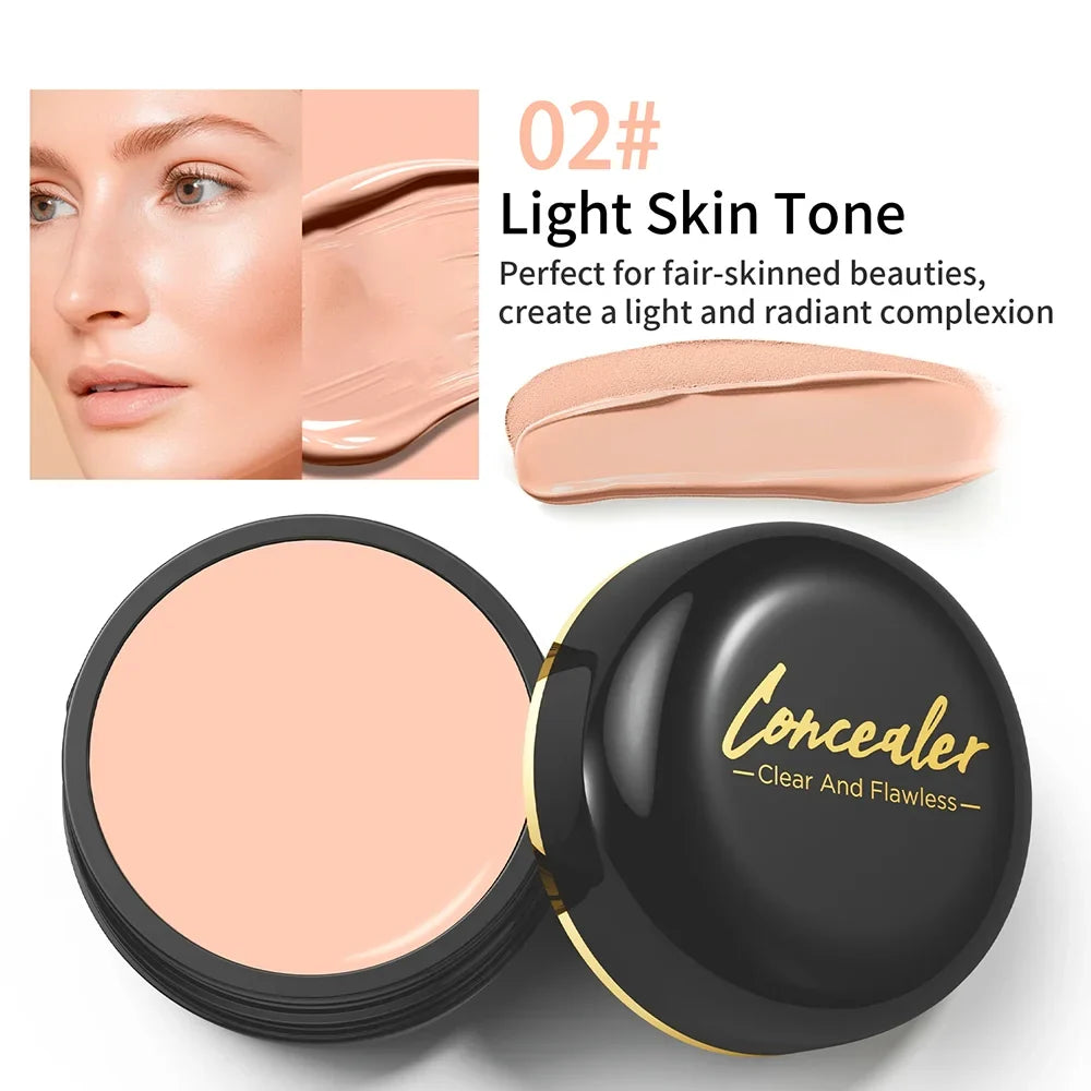 Full Coverage Waterproof Concealer – Hides Tattoos, Scars & Blemishes, Natural Matte Foundation for All Skin Tones, Long-Lasting