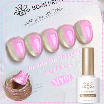 BORN PRETTY 10ml Silver Water Light Cat Magnetic Gel Nail Polish Nail Supplies Vernis Semi Permanent Gel for Fall Winter Nails