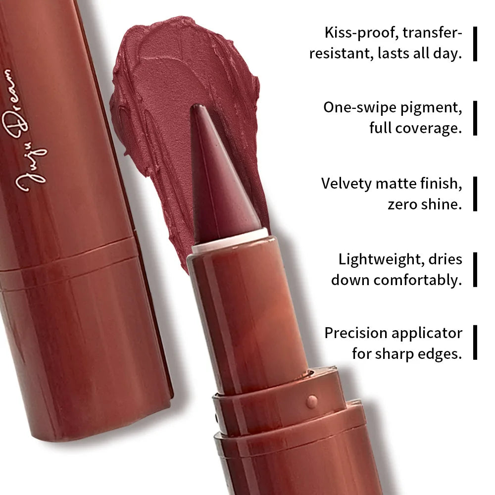Tapered Gradient Lip Liner Matte Black Brown Velvet Lipstick Waterproof Non Sticky Contouring Tint Lipliner Crayon Lip Makeup