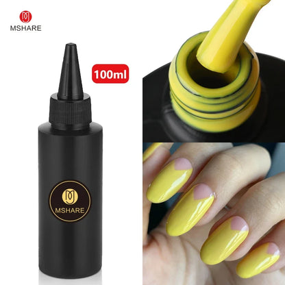 MSHARE 100ML Nail Gel Polish Soak Off UV LED Nails Vernis Semi Permanent Varnish Polish White Red Nail Gel Art