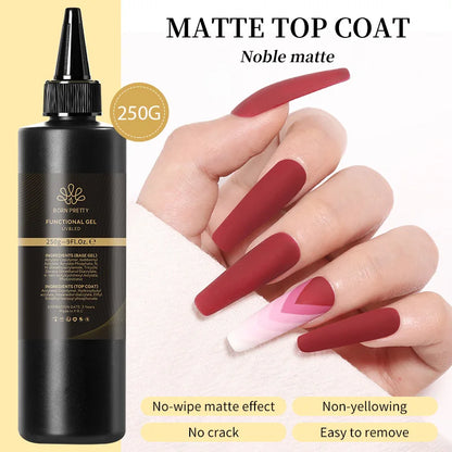 BORN PRETTY 250g Pure Black White Color Gel Nail Polish Semi Permanent Jelly Nude Gel Refilled Package Soak Off UV LED Gel